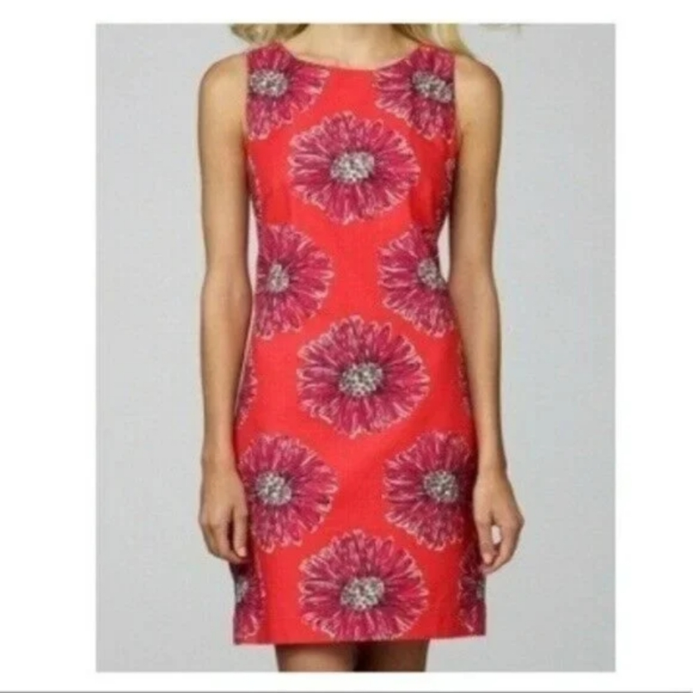 Lilly Pulitzer Stephanie Island Coral Boom Boom Sheath Dress Size 4